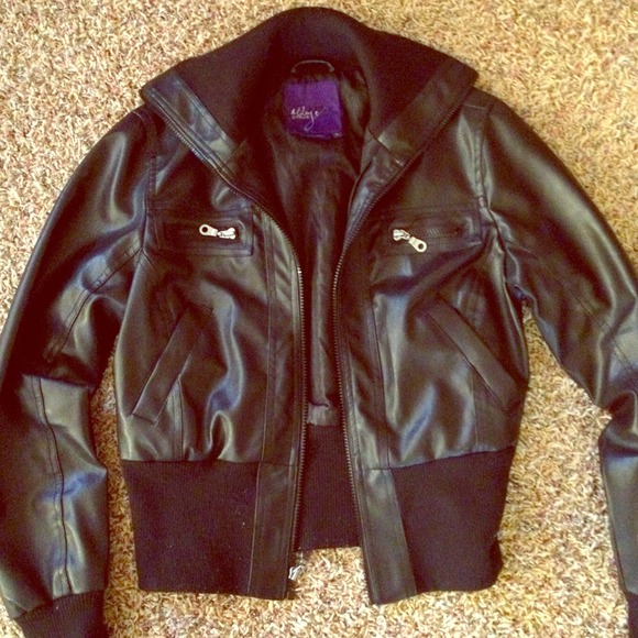 Black Faux Leather Jacket