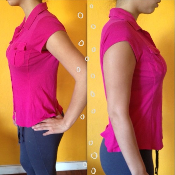 🚫SOLD/bundled🚫 violet pink express shirt - Picture 4 of 4