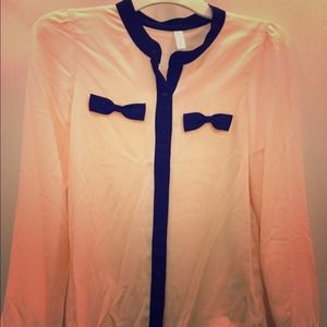 light pink sheer long sleeve