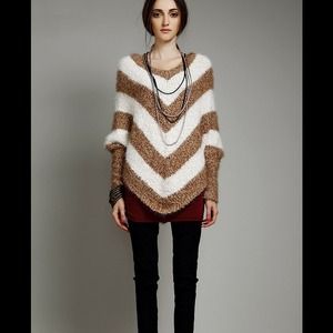 Chevron Poncho Sweater