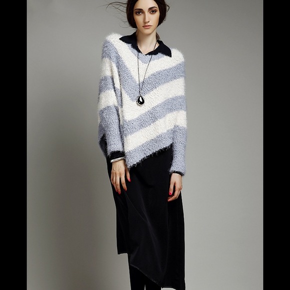 Chevron Poncho Sweater - Picture 1 of 2