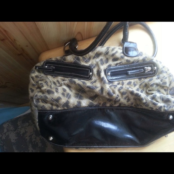Leopard print/ hot pink handbag - Picture 3 of 3