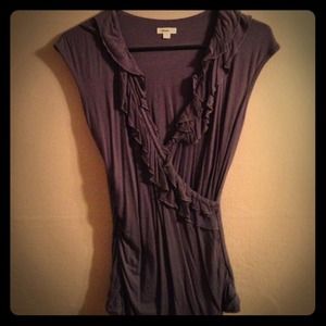 Dark gray dressy tank