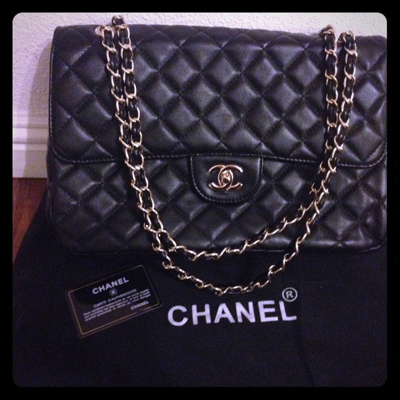 Chanel jumbo black with silver hardware