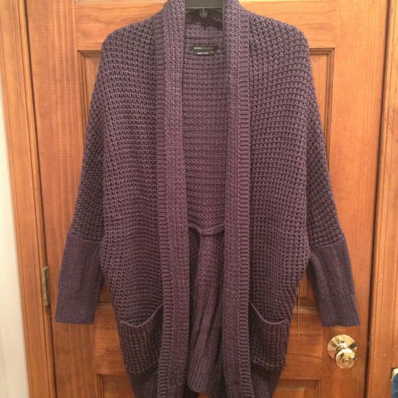 SOLD BUNDLED -NWT BCBG Purple waffle knit sweater