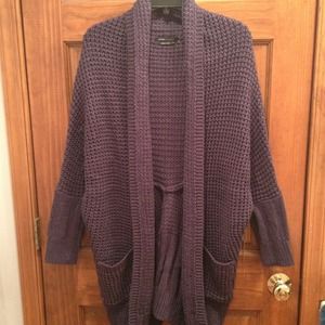SOLD BUNDLED -NWT BCBG Purple waffle knit sweater