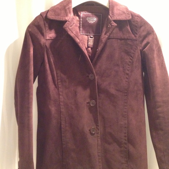 ***Like New*** Brown suede Coach jacket