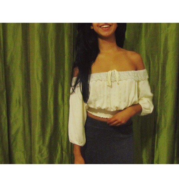 🔺Creme & Lace Boho Crop Top🔺