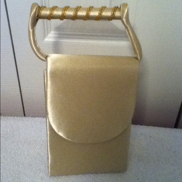 Satin box clutch