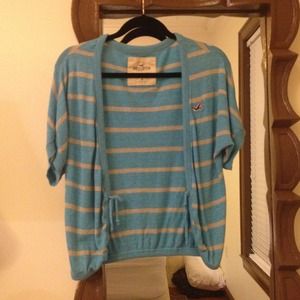 Hollister short sleeve striped cardigan
