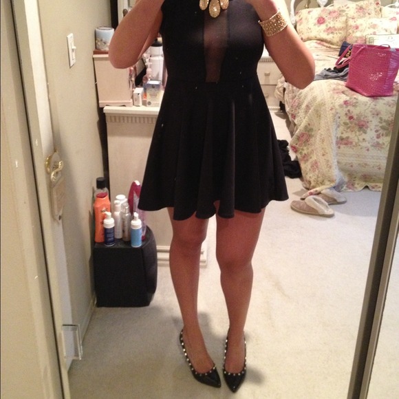 Black skater dress
