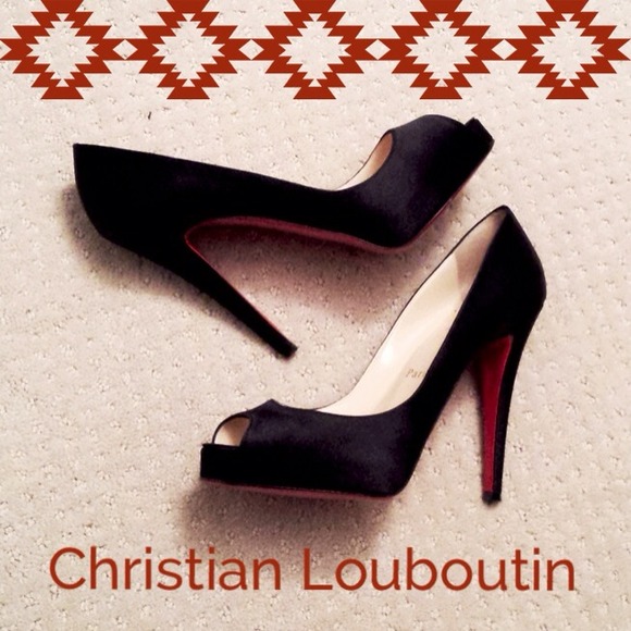 Christian Louboutin Very Prive-Satin Lady Peep