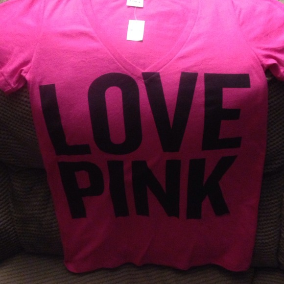 🔴sold🔴 @minderz 🔴VS Pink Pink V~neck t-shirt