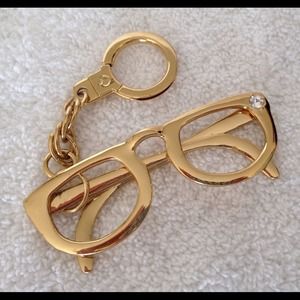 ✨Kate Spade 🌟Gold Plated Glasses Key Chain Fob