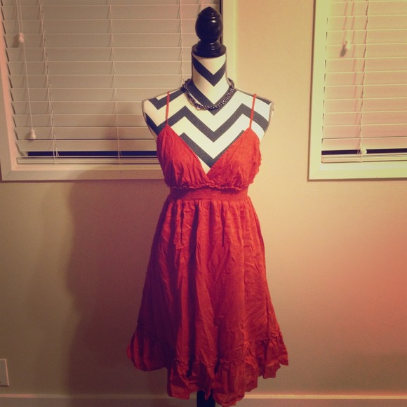 🎉SOLD🎉F21 - dark orange dress L