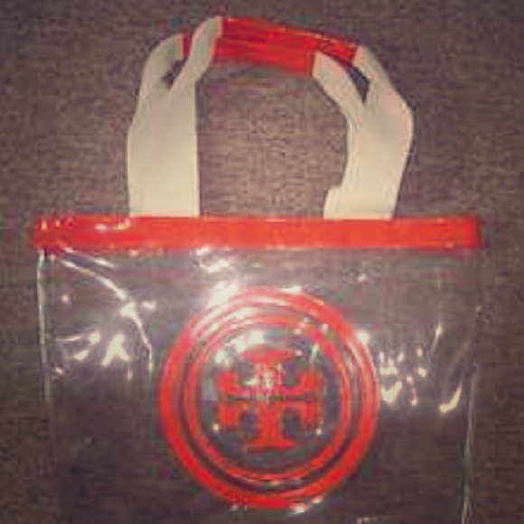 All original tory burch plastic and orange bag