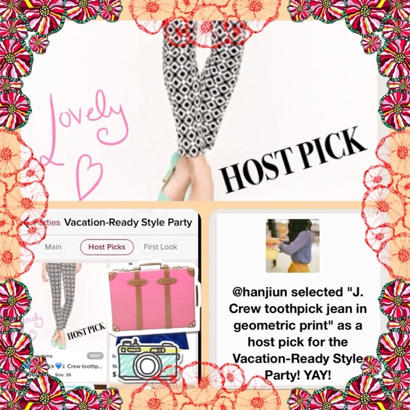 J. Crew Pants - 💙Host Pick💙 J. Crew toothpick jean in geometric