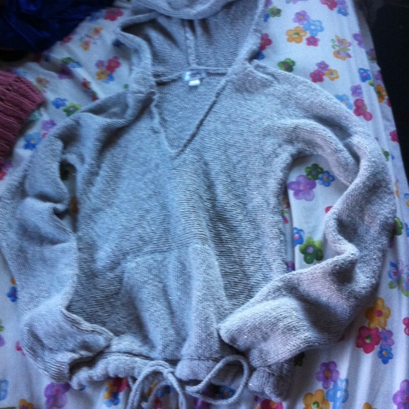 Hooded Gray Sweater