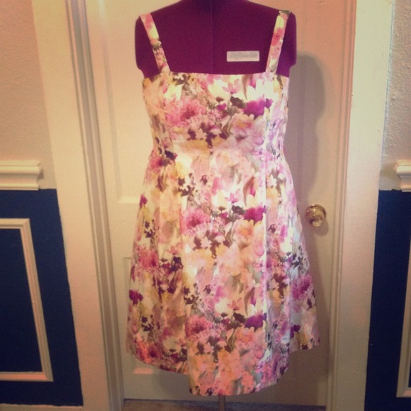 Pink floral dress