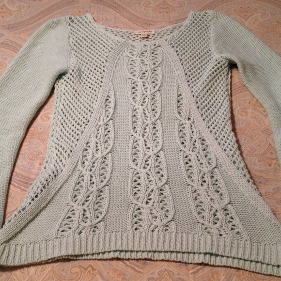 ❌SOLD❌💖HOST PICK 4-4💖 Mint Knitted Sweater - Picture 3 of 4