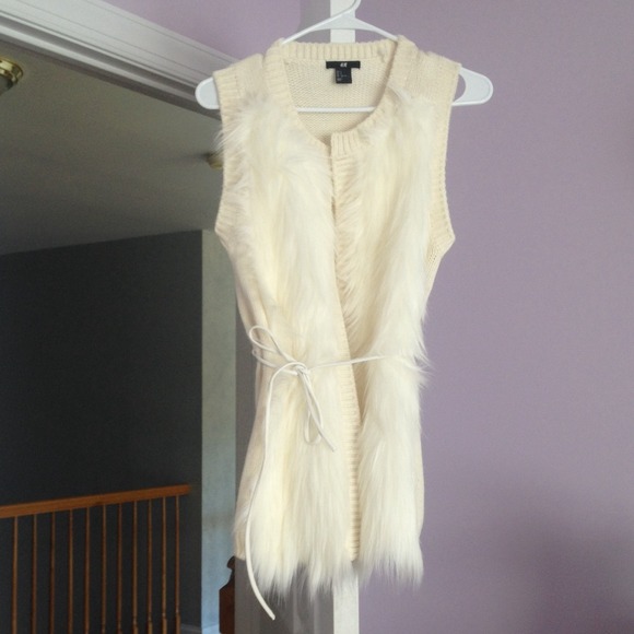 Warm furry sweater cardigan.