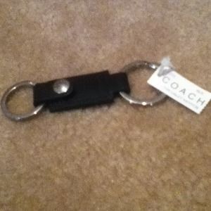 Coach leather valet keyfob