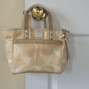 authentic Tan Coach Bag
