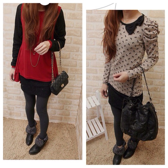 🚫SOLD🚫New Leggings Sequined Knit Skirt Attached - Picture 3 of 3