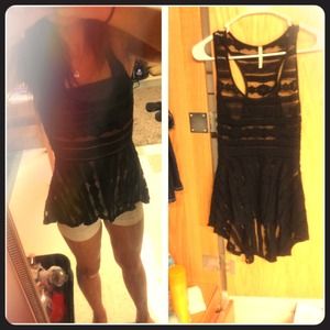 NEW Long, black lace tank! Size small