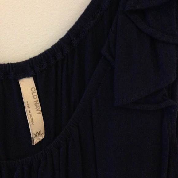 Plus-Size Navy Ruffle Dress! - Picture 3 of 4