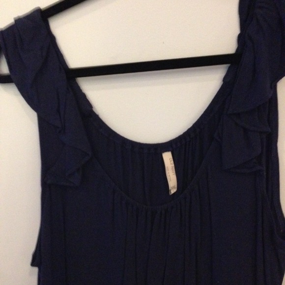 Plus-Size Navy Ruffle Dress! - Picture 4 of 4