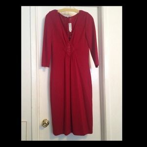 St. John Stunning Red Sequined Evening Gown