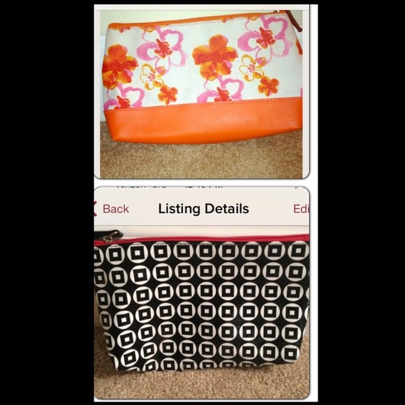 Two Lancôme cosmetic bags