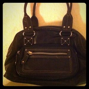 Black w/silver hardware hand bag