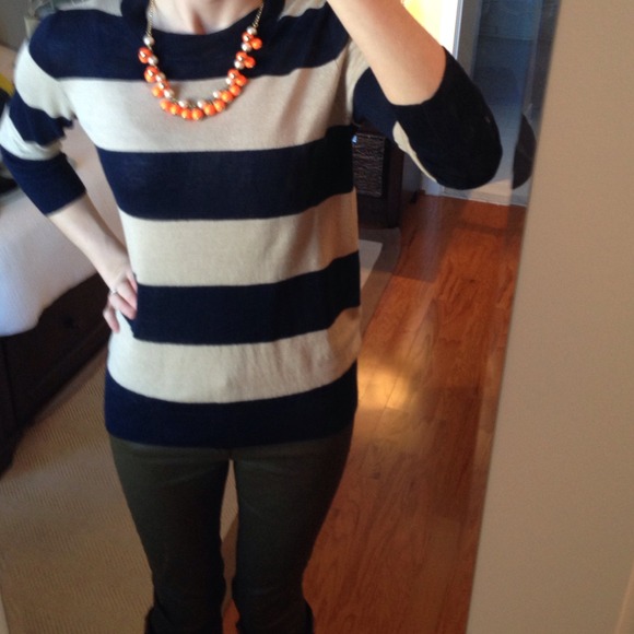 ***sold***-Jcrew linen rugby crew neck top