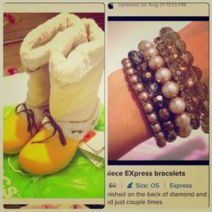 Crocs Winter Boots and Express Bracelets bundle!!!