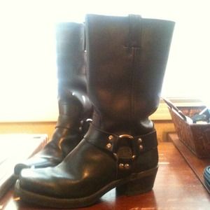Frye black motorcycle boots -7 1/2 M
