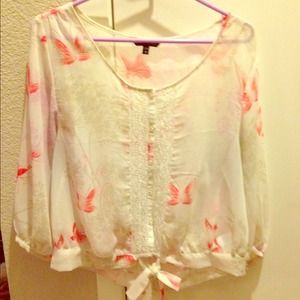 Express chiffon wide sleeve top
