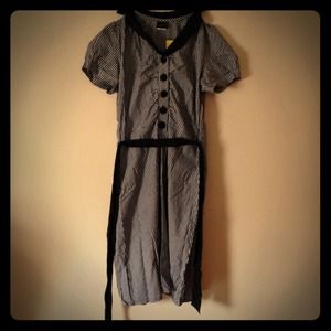 Torrid black & white gingham shirt dress