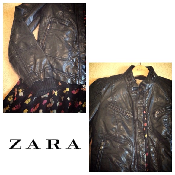 ZARA) Leather Jacket in New Condition - Picture 2 of 4
