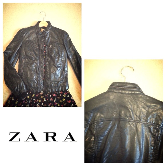 ZARA) Leather Jacket in New Condition - Picture 3 of 4