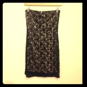 Sequin black tube dress