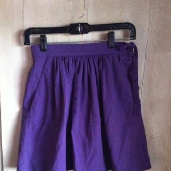 Vintage 80s purple cotton skirt