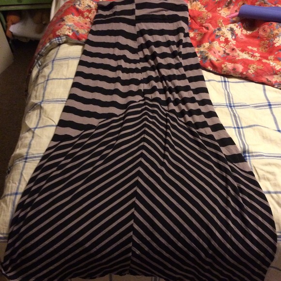 Stripe maxi skirt