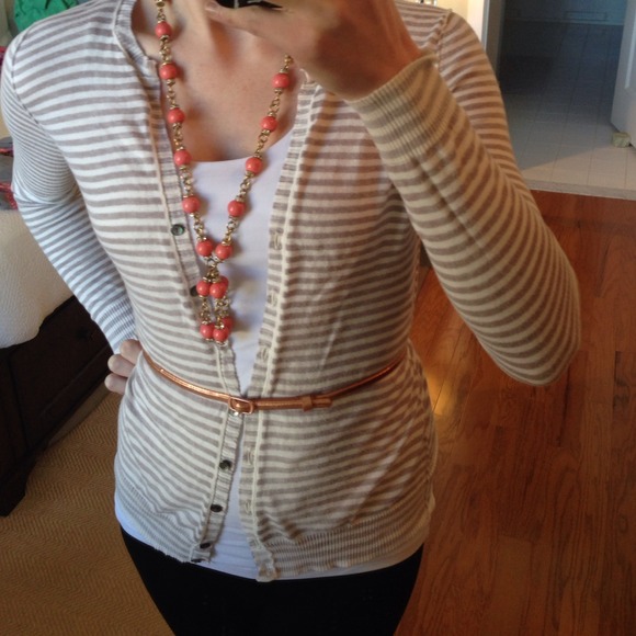 Banana Republic striped button-up sweater