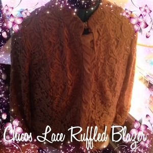 ⚡️Sale⚡️Chicos Lace Ruffled Blazer