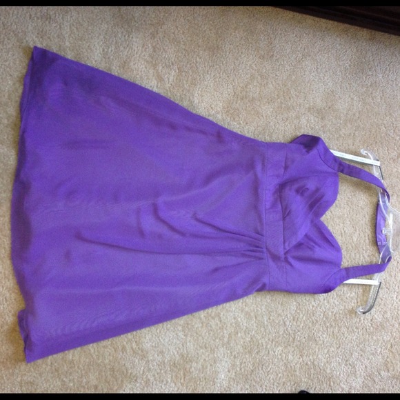 Alfred Angelo Purple Chiffon Bridesmaid Dress 7172