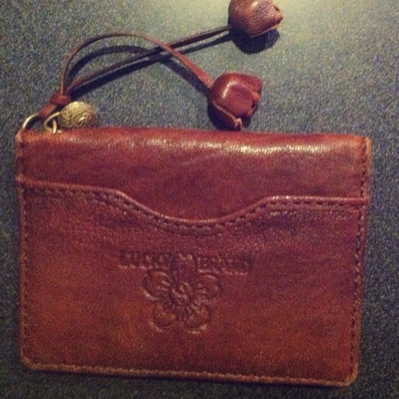 Lucky Brand Brown Leather Bi-Fold Wallet