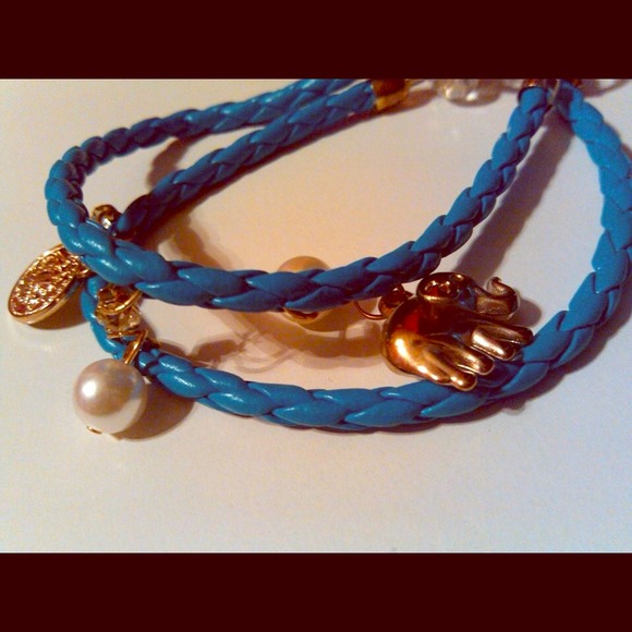 Turquoise Rope Charm Bracelet