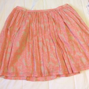 Tan/pink flower print Skirt, never worn